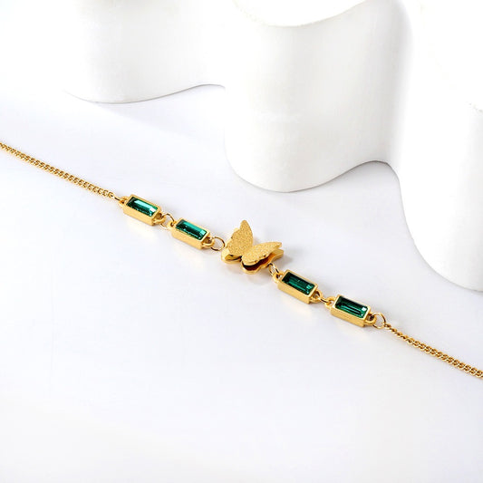 Emerald Flutter Bracelet