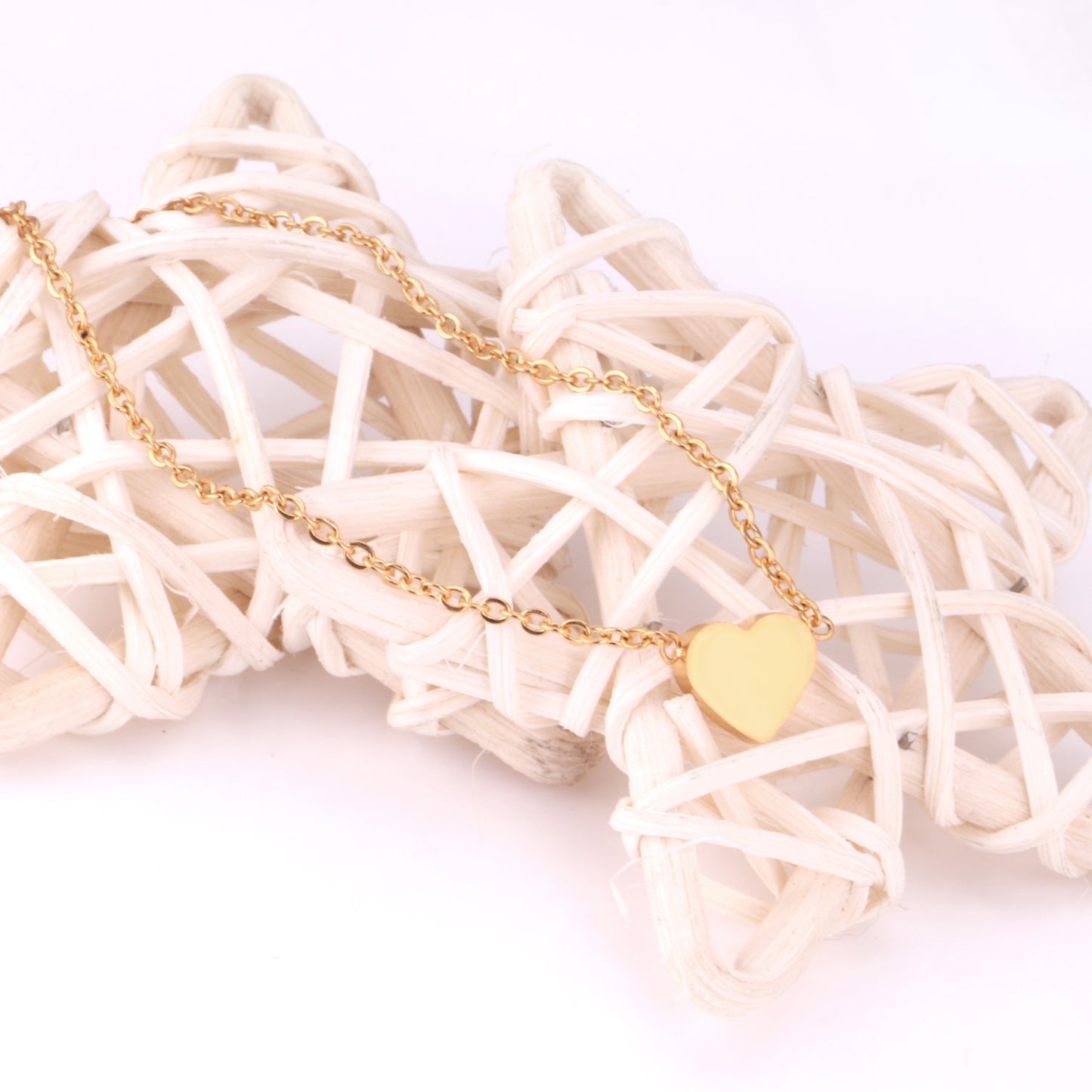 Cherished Heart Gold Anklet