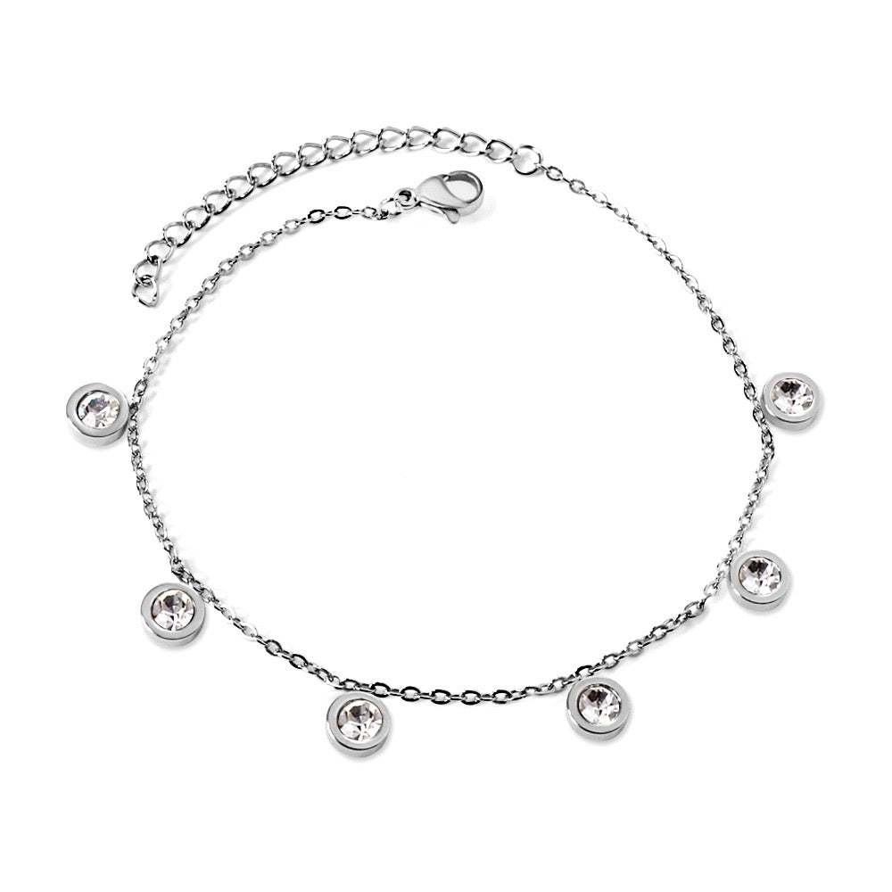 Chic Circlet Gold Charm Anklet