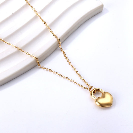 Golden LockHeart Necklace