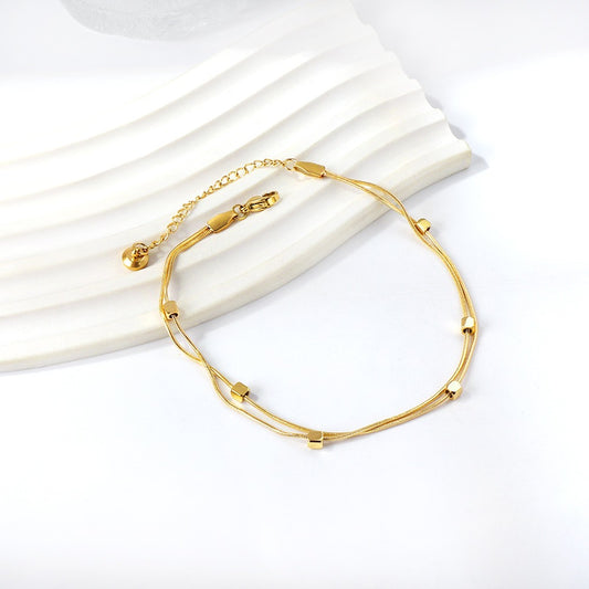 Golden Serenity Anklet