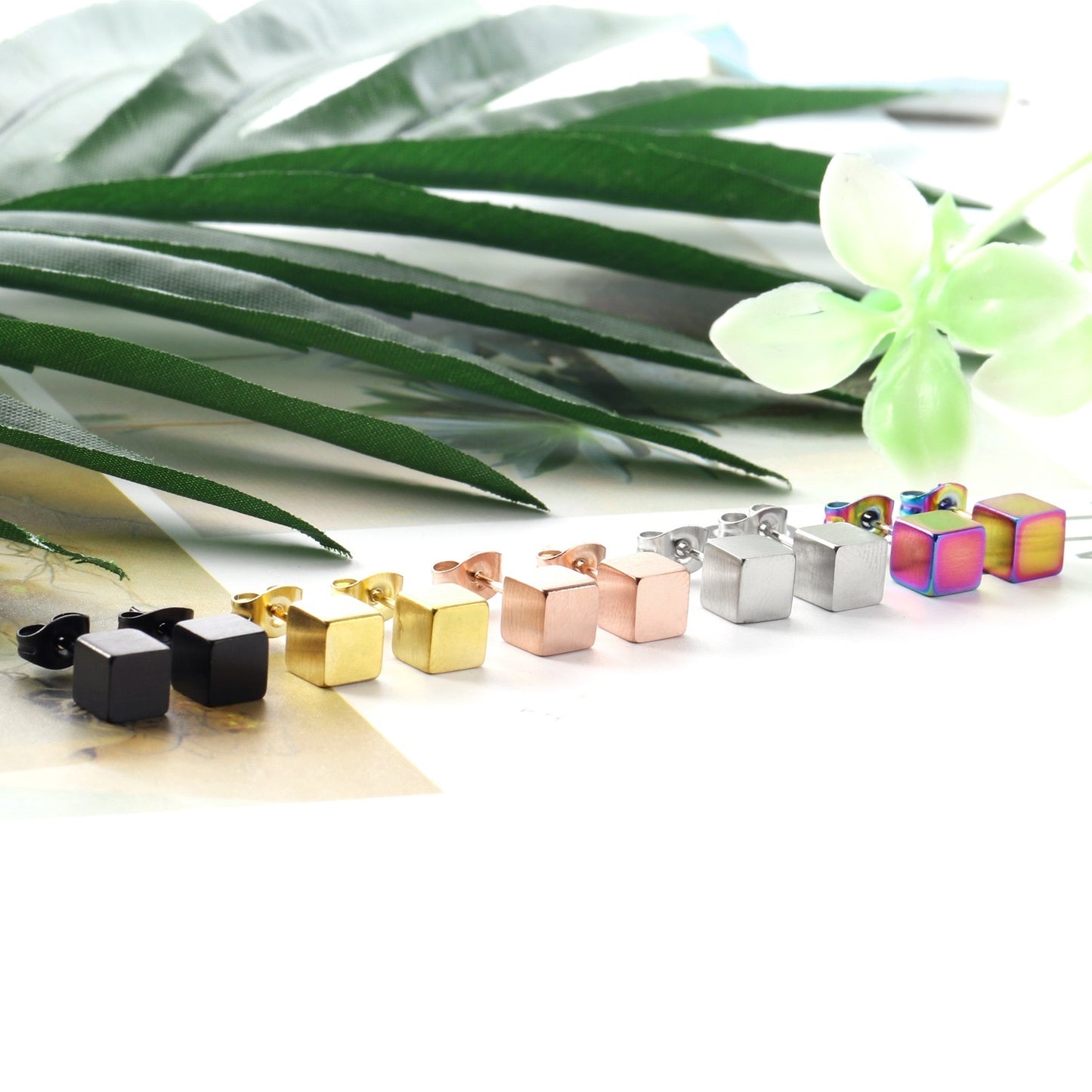 Cubic Luster Studs