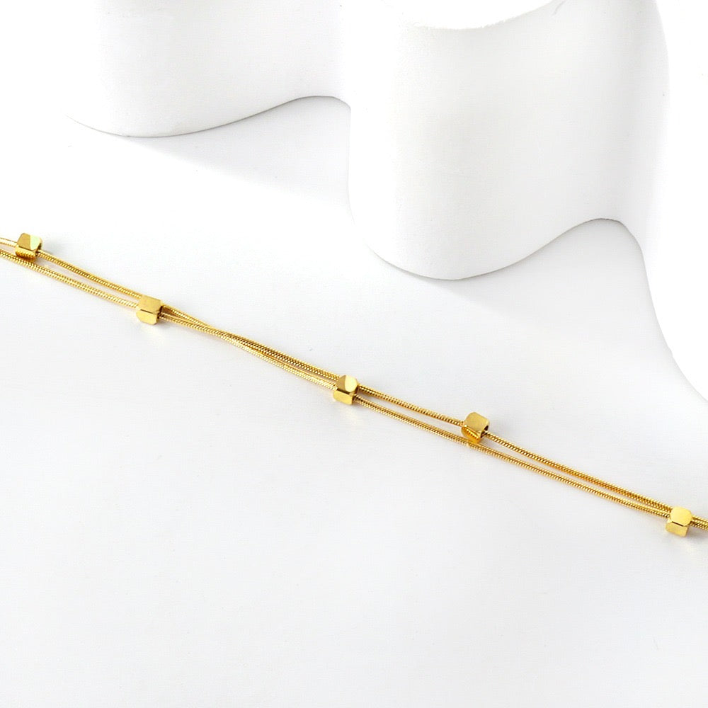 Golden Serenity Anklet