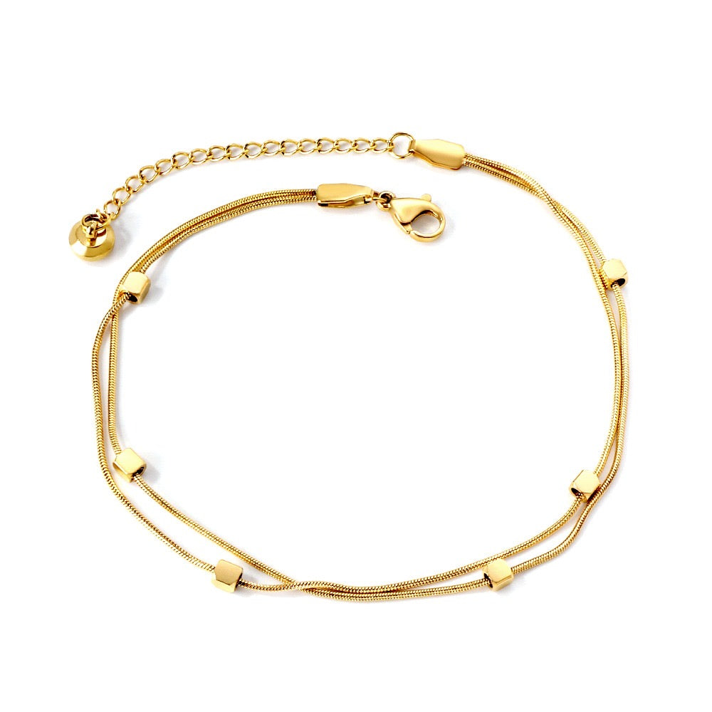 Golden Serenity Anklet
