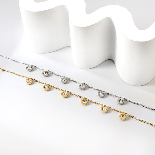 Chic Circlet Gold Charm Anklet